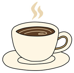 Steaming Coffee Cup Drawing