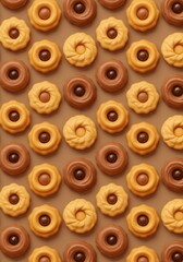 Fototapeta premium Sweet Symphony: A 3D Cookie Pattern