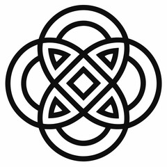 Celtic-knot-vector graphic for shirts, crafts, and festive decor.
