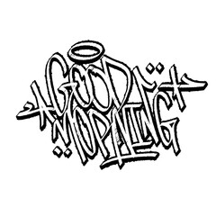 vector greeting in graffiti writing style
