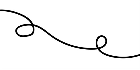 Squiggle Curly Line. Decorative Design Element. vector file illustration.