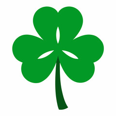 Fototapeta premium Shamrock vector graphic for shirts, crafts, and festive decor.