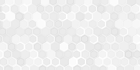 3d gradient white hexagonal background