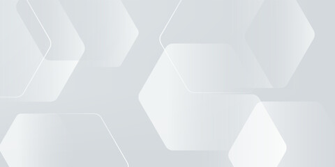 White background abstract art vector illustration with hexagon shape