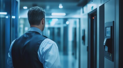 Fototapeta premium A hands-on workshop where security guards learn to manage access control systems effectively.
