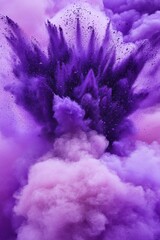 Fototapeta premium Purple Powder Explosion Abstract Art Photography Studio Shot Color Burst Creative Concept Visual Effect