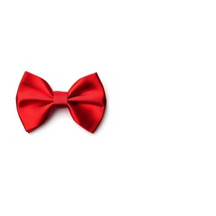 Red bowtie isolated on white background 