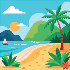 Obraz premium beach illustration