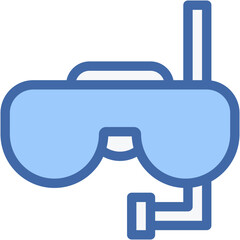 Vector Icon Aquatic Sports, Snorkeling, Diving Mask, Sports And Competition, Snorkel, Sea