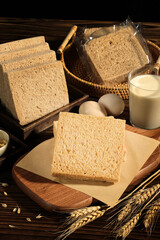 Toast with milk, a nutritious and healthy breakfast