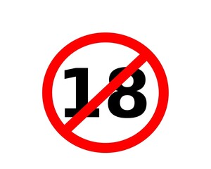 Under 18 Not Allowed Sign