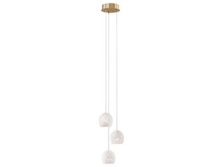 Arica Round Chandelier 3 Light , stone and bronze material , Elegant Lighting Fixture Against White bachground , 15 light-modern pendant light