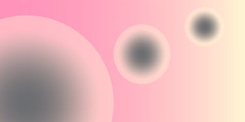 Soft pastel abstract background with blurred gradient circles, blending pink and cream tones for a dreamy, modern aesthetic. vector.