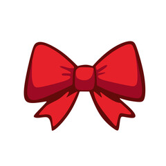 cute red ribbon. isolated on white