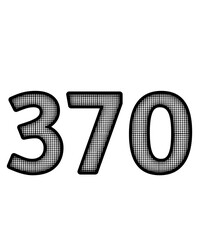Black and white color numbers 370