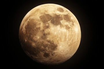 Full moon, earth's natural satellite (1)