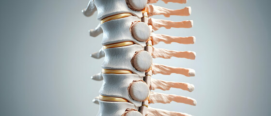 Detailed 3d Spine Anatomy Illustration