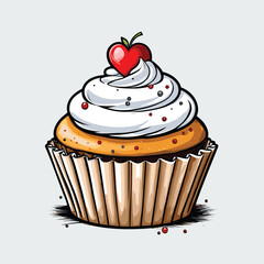 cup cake vector for design needs