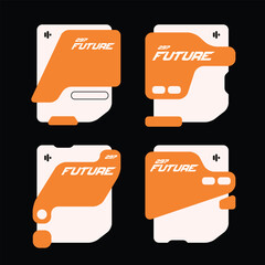 Modern Interface Elements for HUD and Sci-Fi Design