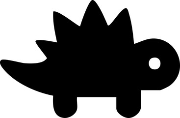 Adorable stegosaurus silhouette icon perfect for children’s books, dinosaur parties, prehistoric themes, and educational materials. © Oksana_Latysheva