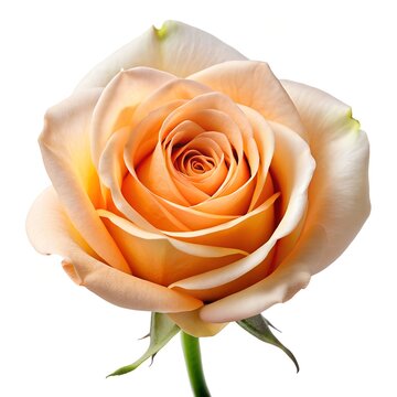 single pich yellow rose