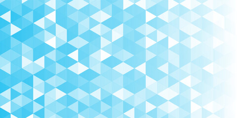 Vector blue triangular mosaic pattern. Abstract geometric polygonal background.