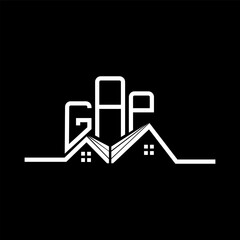GAP Real State logo design, GAP simple and modern logo. GAP luxurious alphabet design