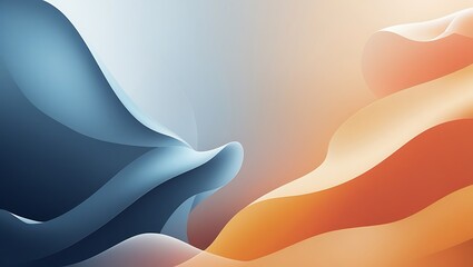 Abstract Blue and Orange Wave Background Design