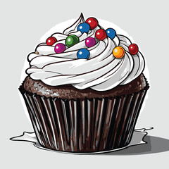 cup cake vector for design needs