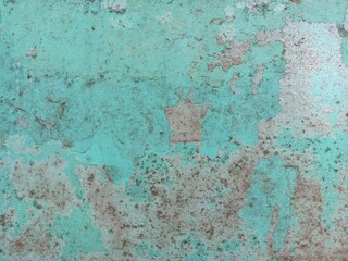 Abstract Turquoise Grunge Peeling Paint Texture