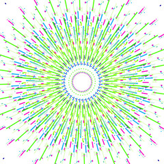 Eye-catching green line drawing