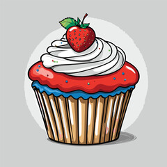cup cake vector for design needs