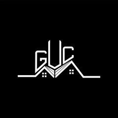 GUC Real State logo design, GUC simple and modern logo. GUC luxurious alphabet design