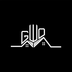 GWO Real State logo design, GWO simple and modern logo. GWO luxurious alphabet design