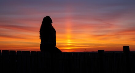 Fototapeta premium Sunset Silhouette's Embrace