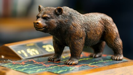 Bear market stock market figurine