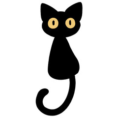 手描きの黒猫のイラスト
