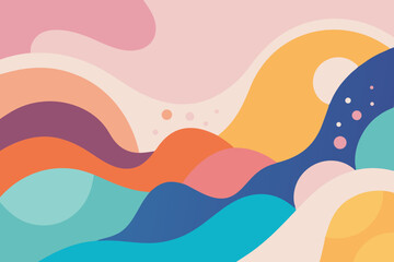 Abstract colorful wavy shape design suitable for background screen and design