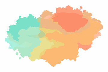 Obraz premium Abstract organic shapes with layers of transparent pastel colors