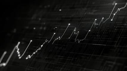 Stock chart against a digital background.