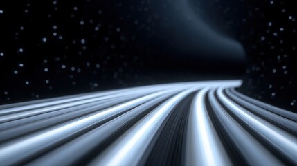 Captivating abstract depiction of light trails weaving through a cosmic landscape with a starry backdrop illustrating motion energy and visual dynamism in a stunning scene