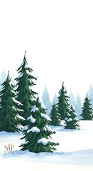 Fototapeta premium Winter's Embrace: A Digital Painting