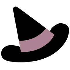 手描きの魔女の帽子のイラスト
