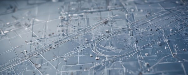 Fototapeta premium Stylized blueprint detail, faded photo effect , image, sepia, pattern