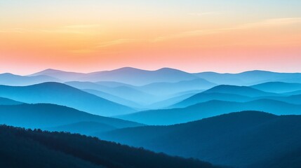 Blue Ridge Mountains Layers at Sunset: A Serene Appalachian Vista