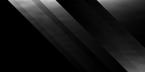 Obraz premium Black rough grunge abstract background overlap layer on dark space with diagonal lines decoration. Modern graphic design element vintage style concept for web banner, flyer, card or brochure cover