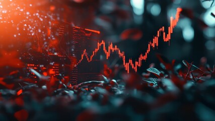 Stock market graph emerging from nature.