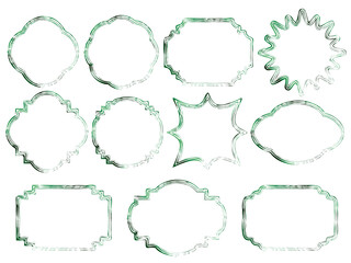 Fototapeta premium フレーム筆3、17緑