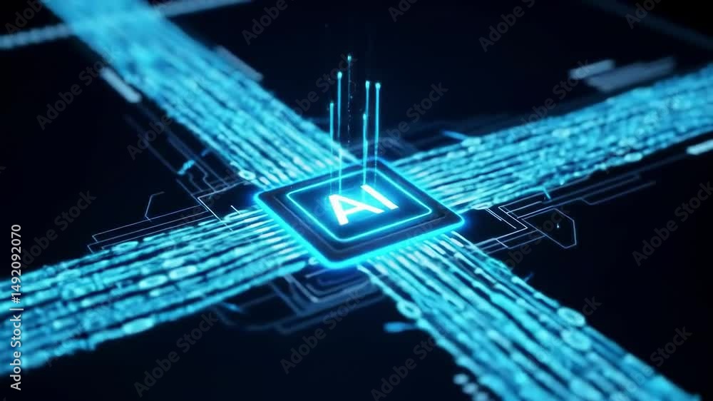 Poster a close-up of a human hand interacting with a futuristic touchscreen interface emphasizing artificia