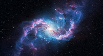 Nebula swirling in deep space
